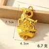 Colgante Accesorios Año de la Oveja 2027 Colgante de Plástico Chapado en Oro Decoración Festiva de Año Nuevo para Bonsái Accesorios de Oveja Pequeña Yuanbao
