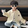 Camisas de Primavera y Otoño para Niños, Tops Casuales de Moda para Bebés, Cárdigans de Algodón Handsome para Niños Pequeños y Medianos, Camisas de Color Puro para Niños, Moderno
