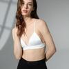 Sutiã de Lingerie Sexy Sem Fio Liso Estampa Onça Taça Triângulo Estilo Francês com Costas Bonitas, Sem Fio e Confortável