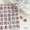 Accesorios populares para uñas Diamante K9 puntiagudo polvo flor de cerezo rosa súper brillante corazón torcido huevo de paloma rectangular diamante para pegar en uñas al por mayor