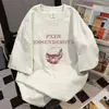 Camiseta de Manga Corta con Estampado de Letras de Marca de Moda Unisex Estilo Universitario Retro Casual Holgada Vintage Top Versátil
