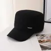 Nueva Gorra de Béisbol para Hombre de Otoño e Invierno para Personas de Mediana Edad y Mayores, Gorra Cálida de Copa Plana para Proteger los Oídos para Personas Mayores