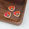 Série Papai Noel Coração de Renda Contas com Furo Central Pulseira Colar DIY Caneta com Contas Acessórios de Joias Acrílicos