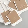 Papel Kraft Estilo Nuevo Tarjeta Blanco Crema, Etiquetas para Ropa de Diseño Minimalista de Nicho, Etiquetas Personalizadas para Ropa de Hombre y Mujer, Etiquetas Colgantes Personalizadas