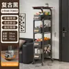 Novo produto: prateleira de armazenamento para lanches, cozinha e geladeira, com posicionamento lateral, design retrátil e carrinho móvel para armazenamento versátil