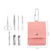 Em estoque Mini 7-8 peças cortador de unhas de aço inoxidável cortador de unhas portátil dobrável bolsa manicure cortador de unhas terno