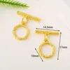 Cierre de pinza OT bañado en oro de 18 quilates sobre cobre con alta retención de color, cierre para joyería, cadena de extremo para accesorios, cierre de conexión DIY para collares y pulseras