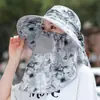 Sombrero de Sol de Ala Ancha para Mujer, Sombrero de Sol de Verano para Exteriores que Cubre la Cara, Sombrero de Té Delgado Transpirable de Moda, Sombrero para Ciclismo