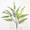 Helecho Persa Artificial Verde de 3 Ramas Planta Artificial Decoración para Sala de Estar Habitación de Hotel Adornos de Paisajismo Plantas Verdes Falsas