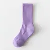 Calcetines Caídos Color Sólido Alta Elasticidad Felpa Unisex Calcetines Largos Protección Cálida para Piernas Toalla Deportiva Cómodos Calcetines de Algodón