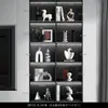 Mueble de TV de Lujo Ligero Estilo Italiano Decoración de Nicho Modelo Nuevo 2025 Decoración Inspirada en Vinoteca Adornos de Gabinete de Vidrio para Casa Nueva