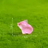 Adornos de paisaje en miniatura, manualidades de resina, decoraciones de jardinería con musgo, figuras de cerditos en miniatura de colores DIY que brillan en la oscuridad