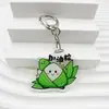 Llavero Creativo de Dibujos Animados Lindo de Bolas de Arroz Colgante Decorativo de Mochila de Acrílico Pequeño Regalo Venta al por Mayor
