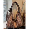 Bolso de Lona Estilo Étnico Nuevo 2026 para Mujer, Bolso de Hombro Retro de Moda, Bolso Tote de Gran Capacidad, Bolso Cruzado Rayado