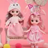 Caixa de presente com traje de princesa para boneca de 17cm, roupas para instituições de treinamento de crianças e meninas, podem ser trocadas, atacado