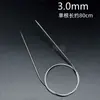 Agulha Circular de Aço Inoxidável Agulha de Lã 80cm Agulha de Suéter Doméstica 2.0-6.0mm Gancho Ferramenta de Tricô para Chapéu de Lã Sapato