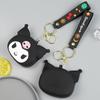 Bolsa de Moedas de Silicone Kuromi Infantil da Amazon Transfronteiriça Bolsa de Chaveiro Fofa de Desenho Animado Estojo para Fone de Ouvido Chaveiro Bolha
