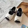 Sapatos de Couro para Menininhas 2026 Nova Chegada de Primavera Sapatos Princess Color Block Infantil Sapato Raso Versátil Plano