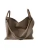 Nova Bolsa Tote para o Dia a Dia em Couro Bovino de Primeira Camada com Formato de Argola e Rede, Bolsa Feminina de Grande Capacidade com Acabamento de Luxo, Bolsa de Ombro Único