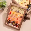 Adornos Personalizados de Marco de Fotos con Piedras de Cristal Naturales Grava de Amatista Ágata Doce Constelaciones Marco de Fotos Manualidades de Cristal