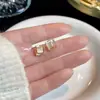 Aretes Nuevos Populares Estilo Coreano de Cuentas de la Fortuna, Tachuelas Versátiles Simples y Elegantes, Joyería para Orejas Mismo Estilo de Transmisión en Vivo al por Mayor