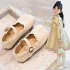 Zapatos de Cuero Pequeños Antideslizantes para Niñas 2025 Primavera Nuevos Zapatos para Niños Suela Suave Zapatos de Princesa Primavera y Verano Flats Negros para Niñas