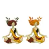 Nuevo adorno de resina transfronterizo: Figura de chica de yoga con armonía interior, artesanía de resina, suministro directo de fábrica