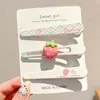 Presilha de Cabelo Desenho Animado Doce Coreano para Mulheres Pequena Fresca Simples High-End Presilha Bico de Pato Versátil Estilo Ins Presilha Lateral Acessórios de Cabelo