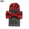 Pajarita de Lujo para Hombre Pañuelo de Bolsillo Traje Moda Punto Pajarita Boda del Hombre Novio Vestido Pañuelo de Bolsillo del Pecho Británico