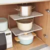 Estante Laminado para Gabinete de Cocina Estante de Almacenamiento Partición Interior de Gabinete Encimera Gabinete de Cocina Almacenamiento de Condimentos Estante para Ollas Estante de Almacenamiento de Gabinete