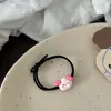 Elásticos de Cabelo Estilo Coreano para Estudantes, Scrunchies Fofos, Tiras Pequenas de Couro, Presente para Namorado, Pulseiras de Casal