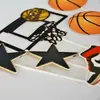 Tarjeta de pastel de baloncesto inserto de zapatilla inserto de decoración de pastel de zapatilla 2G decoración de mesa inserto de marco de baloncesto