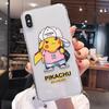 Capa de Celular Pikachu para iPhone 12 para Apple 12 Pro Max Silicone Transparente 13 Cobertura Total Desenho Animado 15 Resistente a Quedas