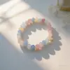 Nuevo Pulsera de Piedra Natural China Color Dopamina de una Sola Hilo para Mujer Moda de Alta Gama Pulsera Versátil Joyería al por Mayor