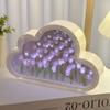 Lámpara de noche de tulipán Mar de flores Bolsa de materiales DIY hecha a mano Regalo de cumpleaños para niña Espejo de nube Lámpara de noche estéreo