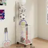 Estante de Armazenamento para Basquete para Uso Doméstico na Sala de Estar, de Chão, Estante Móvel para Armazenamento de Bolas, Estante de Armazenamento para Equipamentos Esportivos Infantis
