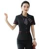 Traje de negocios de moda para mujer, traje de manga corta, uniforme de trabajo de verano para recepción de hotel, restaurante, spa, OL
