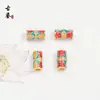Color Esmalte Antiguo Azul Quemado Goteo de Aceite Cuentas Tubulares Largas Cuentas Cubo Cuentas Espaciadoras Cloisonné Pulsera DIY Accesorios de Joyería con Cuentas