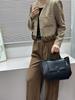 Bolso de Mujer Transfronterizo de Moda Simple de Mano con Círculo Hebilla Plateada 2025 Nuevo Verano para Ir al Trabajo Versátil Casual Cruzado
