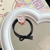 Lindo y Dulce Conejito Oso Bebé Bebé Bebé Niña Corazón Pin Lateral Lazo para el Cabello Cuerda para el Cabello Estilo Japonés Adorno para la Cabeza Simple para Mujeres