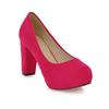 Novos Sapatos de Salto Alto Femininos de Boca Rasa para Primavera e Outono, Salto Grosso Doce, Sapatos Femininos para Banquete X 24090004