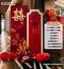 Decoração de banquete de noivado com toque de luxo, placa de boas-vindas estilo chinês moderno feita sob medida, placa simples de pedestal para entrada de hotel