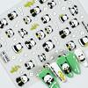Redanco nuevas pegatinas para uñas 5D en relieve de arte de uñas dibujos animados bambú panda calcomanías adhesivas tridimensionales para uñas al por mayor