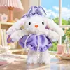 Lindo Llavero de Conejo de Orejas Largas con Vestido de Princesa de Peluche Figura de Muñeca de Dibujos Animados Cosplay Colgante para Bolso de Pareja Pequeño Regalo