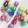 Dingyi 12mm Lua Fria Colorida Circo Contas Galvanizadas Acrílico Com Furo Contas Soltas Pulseira DIY Acessórios de Contas