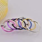 韩版时尚不锈钢13mm彩色无耳洞弹簧耳夹 隐形无痛假耳环