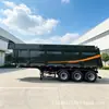 Exportación transfronteriza camión volquete de servicio pesado de 3 ejes para transporte de arena y grava semirremolque volquete trasero tipo caja