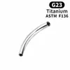 Aleación de titanio F136 14G/16G rosca interna barra curva piercing de ceja, piercing de labio, piercing de ombligo, barra banana piercing de ceja, accesorio de clavícula