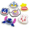 Muestra en Stock Accesorios Textiles Infantiles Puntada Iluminable Dibujos Animados Etiqueta de Plástico Sello de Goma Blanda Parche Impermeable