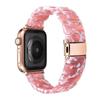 Para Apple S8 pulseira de relógio Applewatch7-1 geração de aço inoxidável fivela de três contas resina iwatch se pulseira